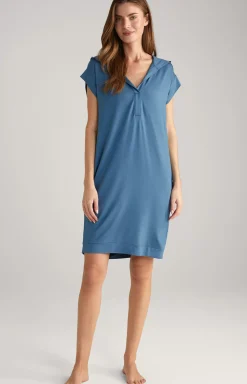 Long Loungewear Shirt in Ocean Blue