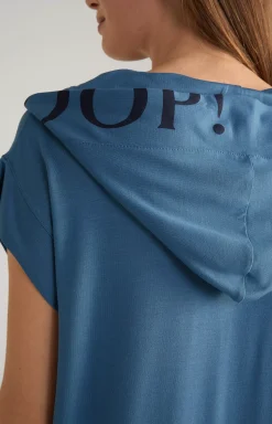 Long Loungewear Shirt in Ocean Blue