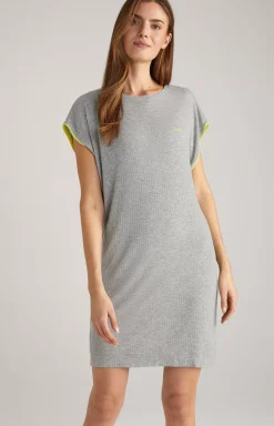 Long Loungewear Shirt in Grey Melange