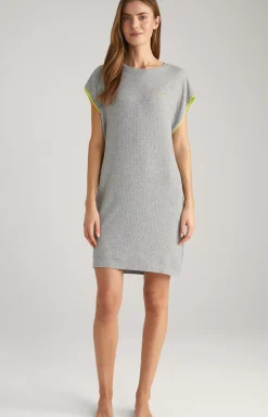 Long Loungewear Shirt in Grey Melange