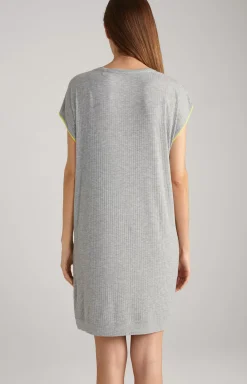 Long Loungewear Shirt in Grey Melange