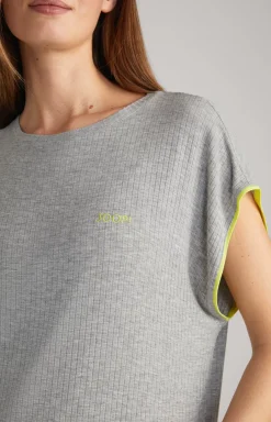 Long Loungewear Shirt in Grey Melange