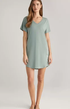 Long Loungewear Shirt in Sea Grass
