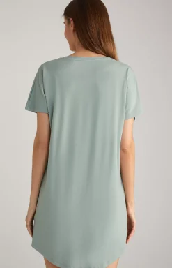 Long Loungewear Shirt in Sea Grass