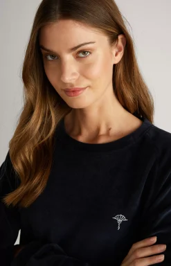 Long Loungewear Sweater in Midnight Blue