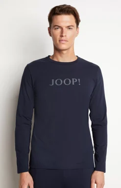 Long Sleeve Loungewear Top in Dark Blue