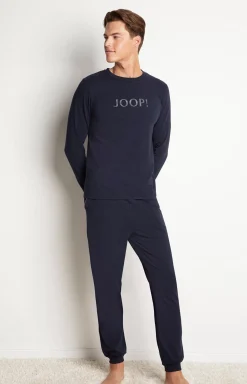Long Sleeve Loungewear Top in Dark Blue