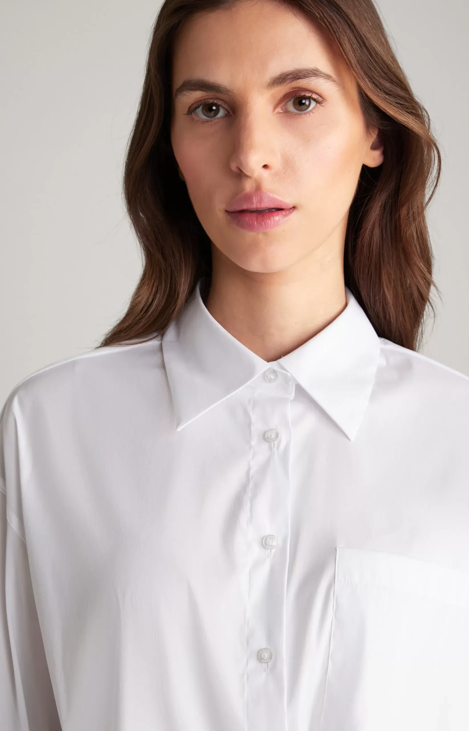 Longline Blouse in White