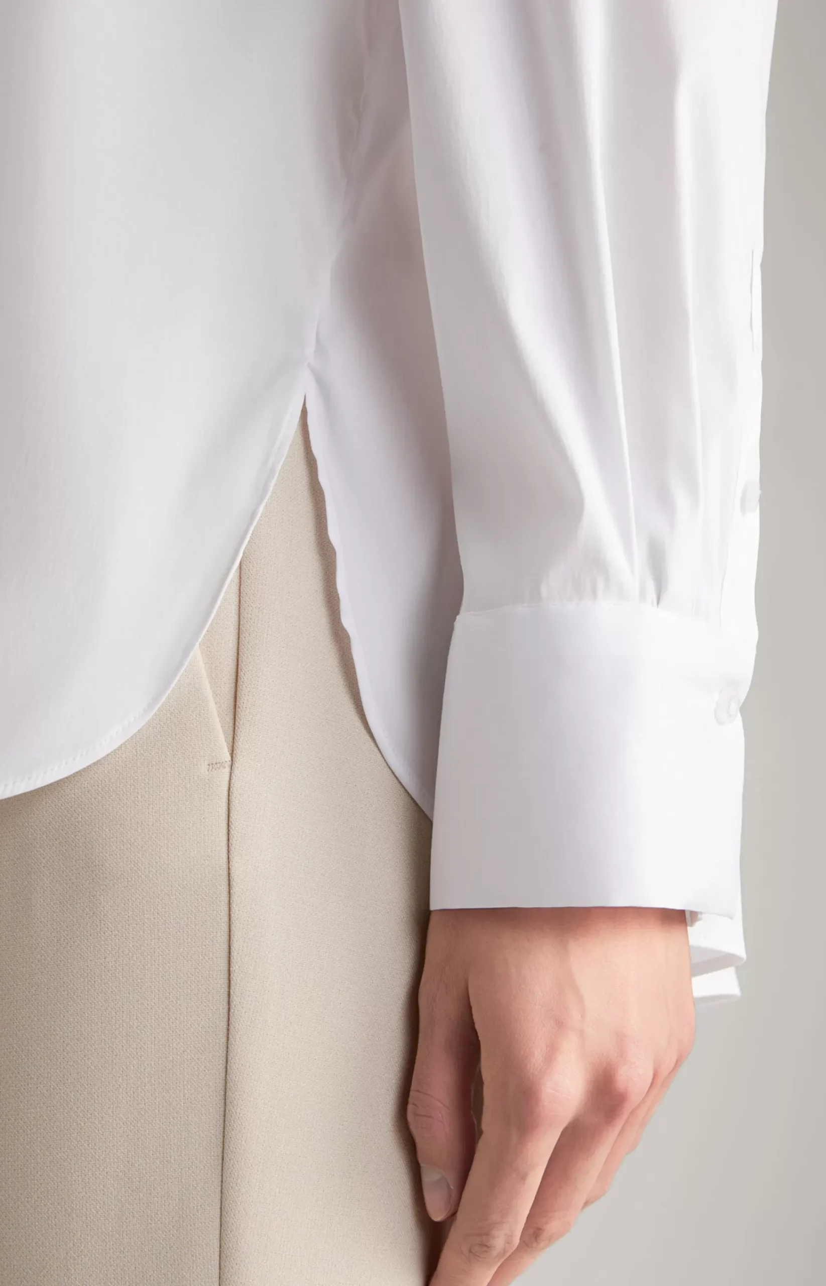 Longline Blouse in White