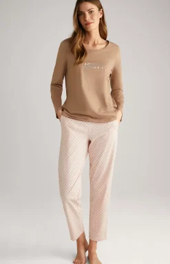 Long-Sleeve Loungewear Top in Camel