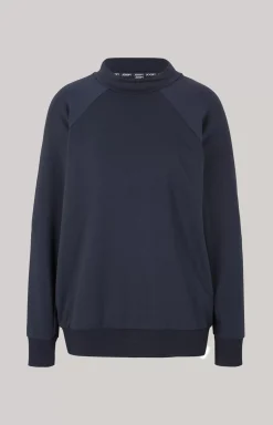 Long-sleeved loungewear top in Midnight Blue