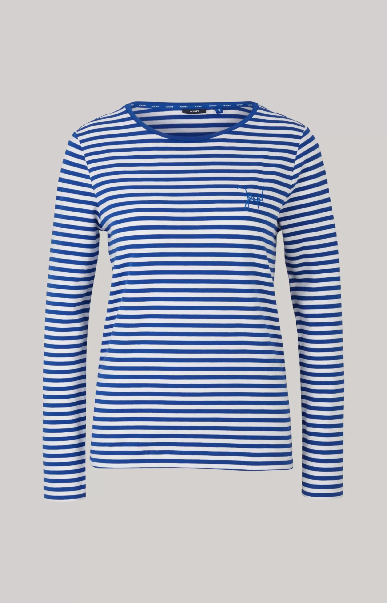 Long-sleeved Shirt in Blue/White Stripes