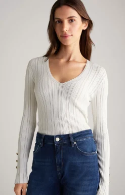 Long-sleeved Top in Ecru