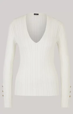 Long-sleeved Top in Ecru