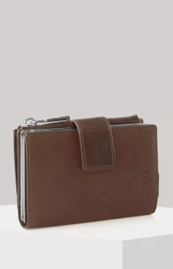 Loreto C-Four card holder in dark brown