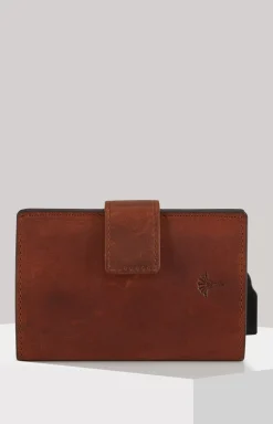 Loreto C-Three E-Cage Wallet in Cognac Brown