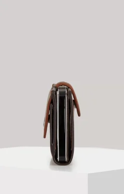 Loreto C-Three E-Cage Wallet in Cognac Brown