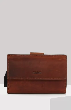 Loreto C-Three E-Cage Wallet in Cognac Brown