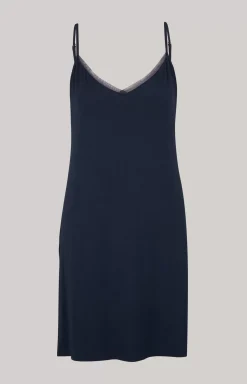 Loungewear dress in midnight blue