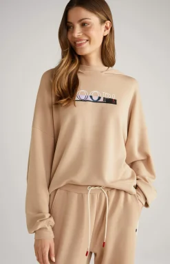 Loungewear Hoodie in Beige/Ecru