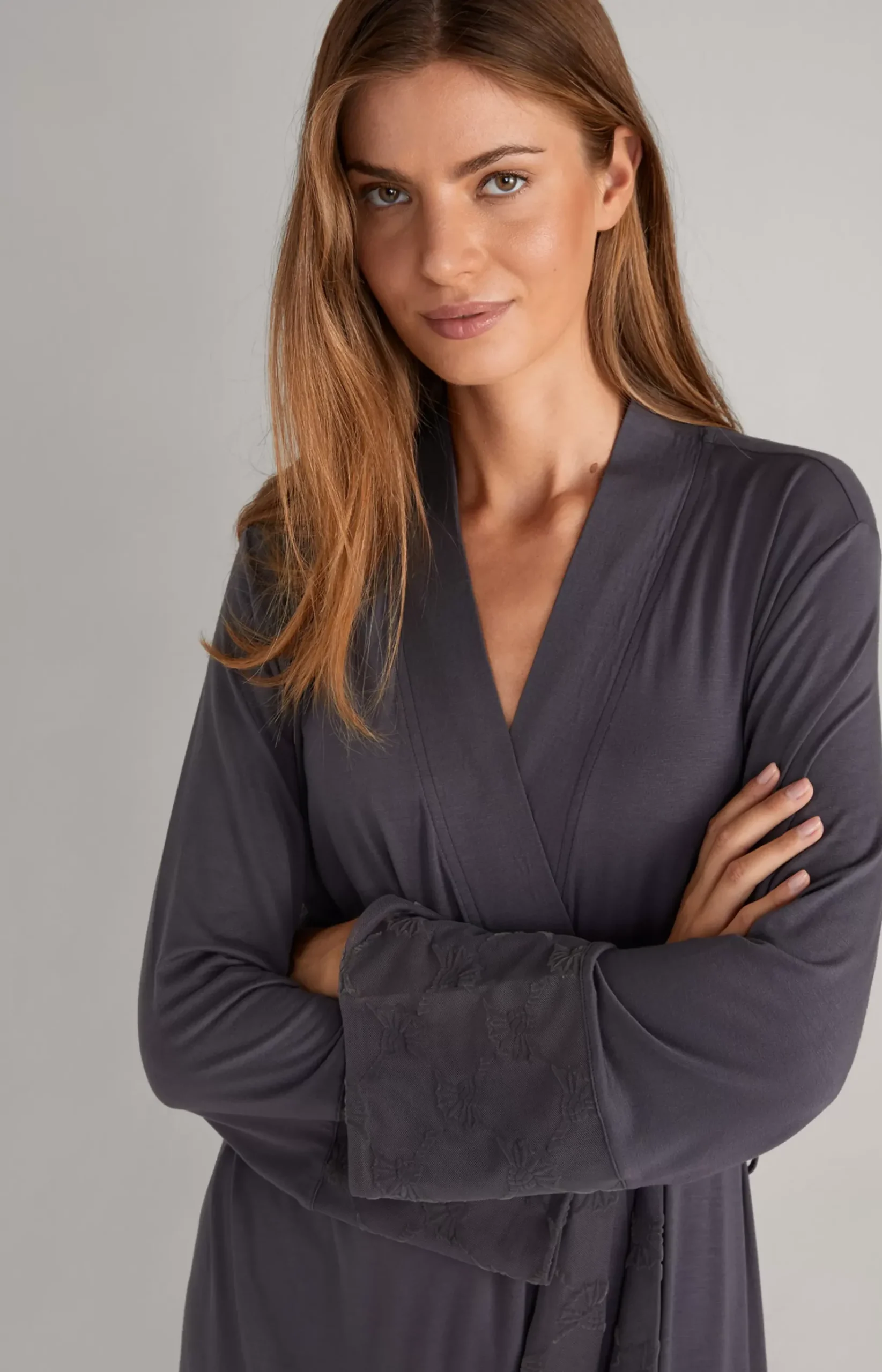 Loungewear Kimono in Anthracite