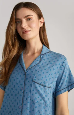 Loungewear Long Shirt in Ocean Blue
