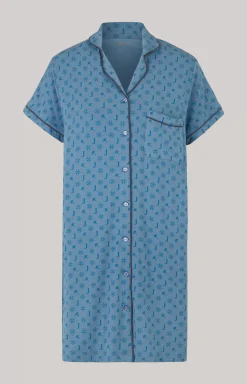 Loungewear Long Shirt in Ocean Blue