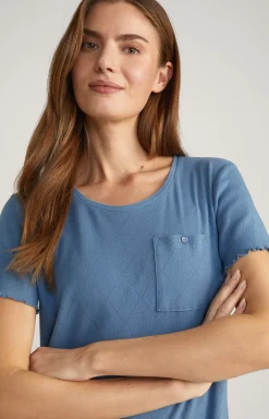 Loungewear Long Shirt in Ocean Blue