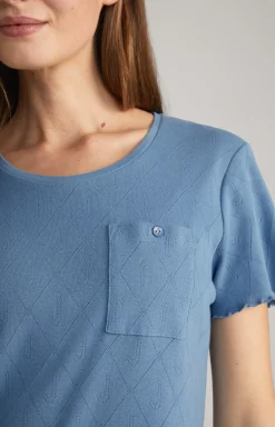 Loungewear Long Shirt in Ocean Blue
