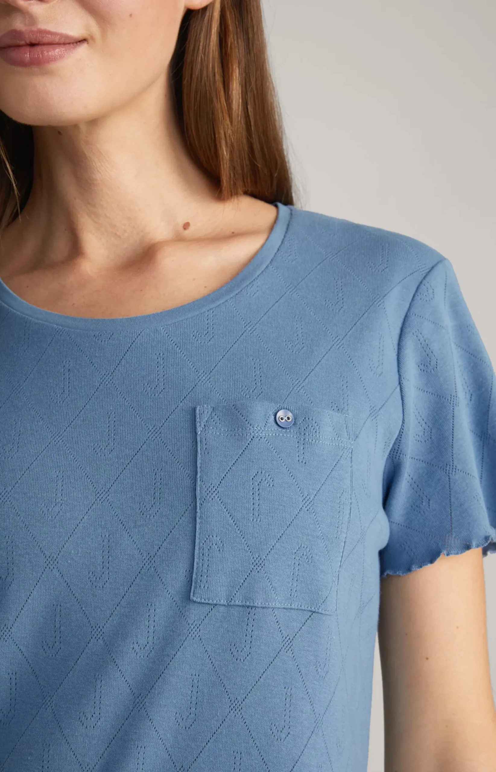 Loungewear Long Shirt in Ocean Blue