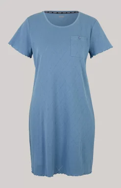 Loungewear Long Shirt in Ocean Blue