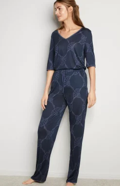 Loungewear pants in midnight blue