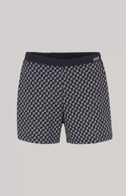 Loungewear shorts in a midnight blue pattern