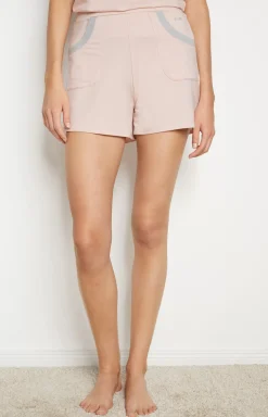 Loungewear shorts in pink/grey mélange