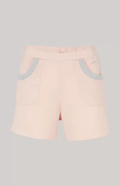 Loungewear shorts in pink/grey mélange