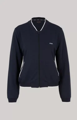 Loungewear Sweatshirt Jacket in Midnight Blue