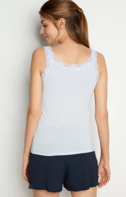 Loungewear tank top in light blue