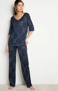 Loungewear T-shirt in midnight blue