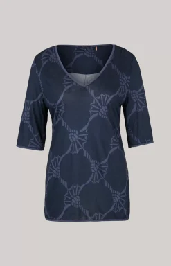 Loungewear T-shirt in midnight blue