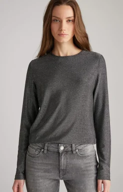 Lurex Blouse in Grey Glitter