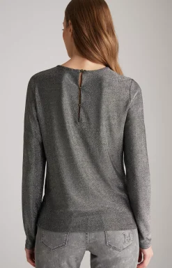 Lurex Blouse in Grey Glitter
