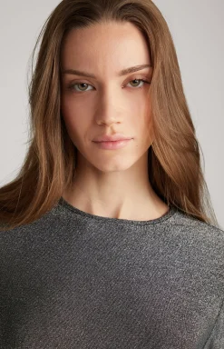Lurex Blouse in Grey Glitter