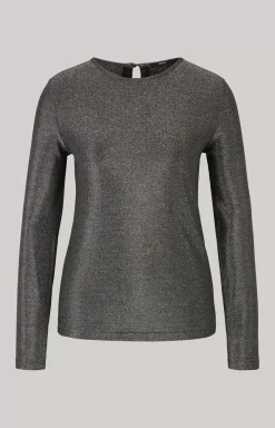 Lurex Blouse in Grey Glitter
