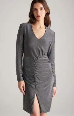 Lurex Dress in Glittery Grey