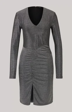 Lurex Dress in Glittery Grey