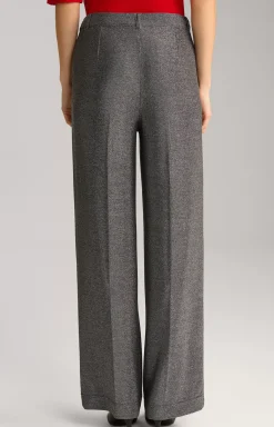 Lurex Trousers in Grey Glitter