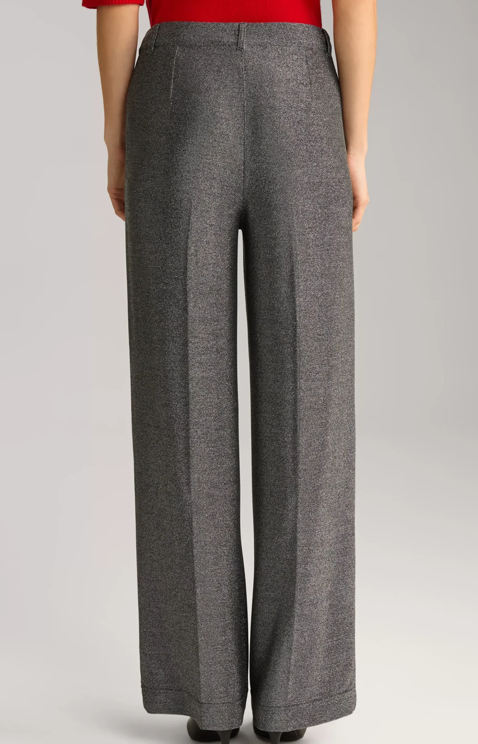 Lurex Trousers in Grey Glitter