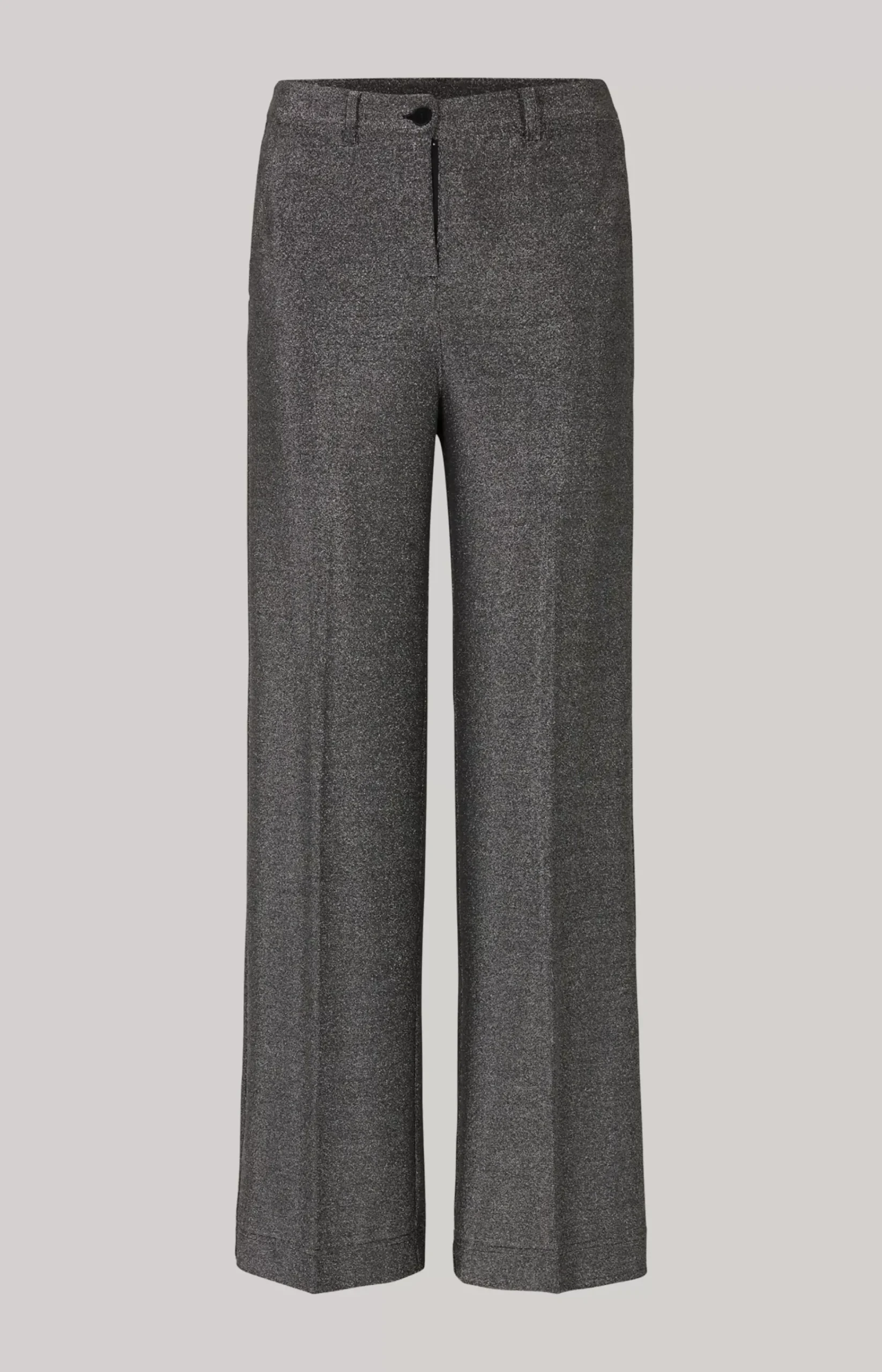 Lurex Trousers in Grey Glitter