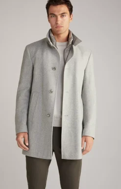 Maico Coat in a Light Beige Pattern