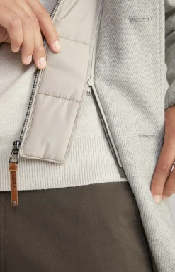 Maico Coat in a Light Beige Pattern